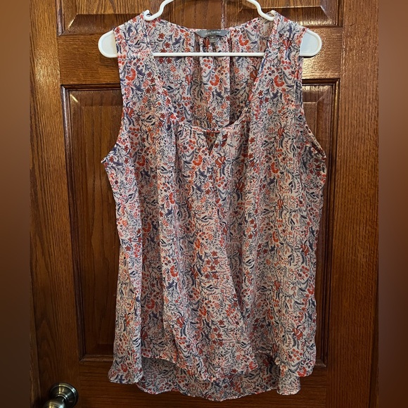 Daisy Fuentes 1X Sheer Sleeveless Floral Pullover - Picture 1 of 5